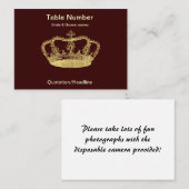 Golden Crown Empfang Table Platzkarte (Vorne/Hinten)