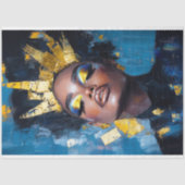 Golden Crown Feminist Decoupage Seidenpapier (Vorderseite)