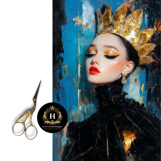 Golden Crown Feminist Decoupage Seidenpapier