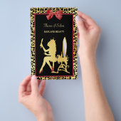 Golden Crown Leopard Red Bow Salon Grand Opening Flyer (Handgriff)