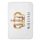 Golden Crown Personalisiert Name Badezimmer Matte (Vorderseite Vertikal)
