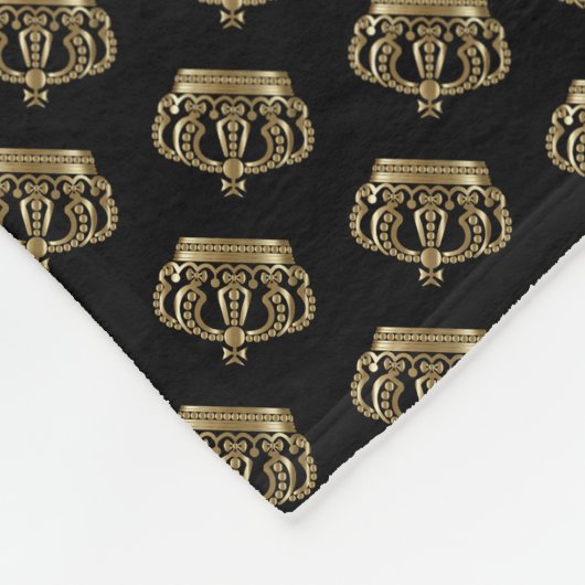 Golden Crown Regal King oder Queen Fleecedecke (Ecke)