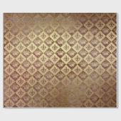 Golden Crown Royal Burgunde Velvet Chessboard Geschenkpapier (Flach)