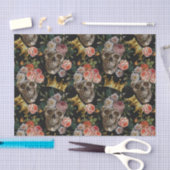 Golden Crown Skull Rote Rosen Gothic Halloween Seidenpapier (Handwerk)