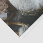 Golden Crown Swan mit Florals Decoupage Seidenpapier (Ausschnitt)