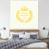 Golden Crown & The Kingdom of God Bible Verse Leinwanddruck (Insitu (Schlafzimmer))