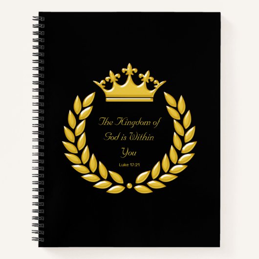 Golden Crown & The Kingdom of God Bible Verse Notizblock (Vorderseite)