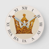 Golden Crown Wall Clock Runde Wanduhr (Vorderseite)