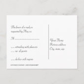 Golden Crown Wedding RSVP Postkarte (Rückseite)