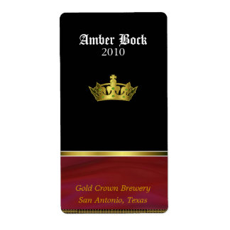 Golden Crown Zuhause Made Beer Labels