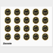 GOLDEN CUPCAKE RUNDER AUFKLEBER (Blatt)