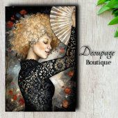 Golden Curles und Midnight Lace Decoupage Seidenpapier