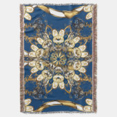 Golden Curls, orientalisches Vintages Muster. Decke (Vorderseite Vertikal)