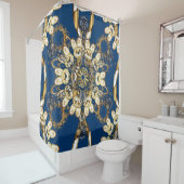 Golden Curls, orientalisches Vintages Muster. Duschvorhang (Beispiel)