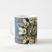 Golden Curls, orientalisches Vintages Muster. Kaffeetasse (Vorderseite Links)