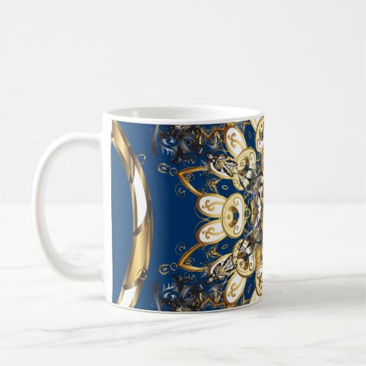 Golden Curls, orientalisches Vintages Muster. Kaffeetasse (Links)