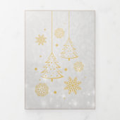 Golden Custom Baby Frohe Weihnachten Dreifach Gefaltete Urlaubskarte (Cover)