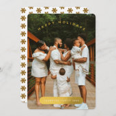 Golden Custom Foto Family Weihnachtskarte (Vorne/Hinten)