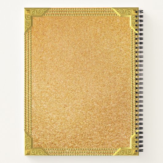 Golden Customizable Baroque Notizblock (Rückseite)
