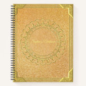 Golden Customizable Baroque Notizblock (Vorderseite)