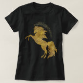 Golden Cute Glitter Beautiful Unicorn T Gold Tee 8 (Design vorne)