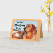 Golden Dad Father Golden Retriever Dog Karte (Gelbe Blume)