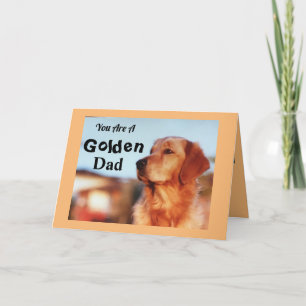 Golden Dad Father Golden Retriever Dog Karte