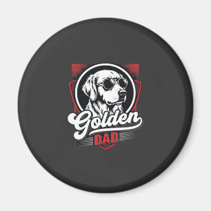 Golden Dad Golden Retriever Sonnenbrille Design Magnet
