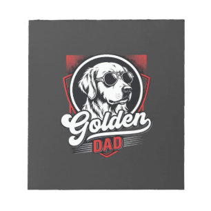 Golden Dad Golden Retriever Sonnenbrille Design Notizblock