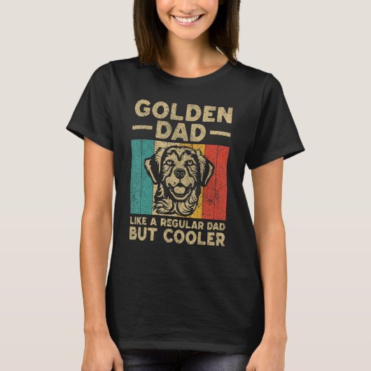 Golden Dad Retro Golden Retriever T-Shirt (Vorderseite)