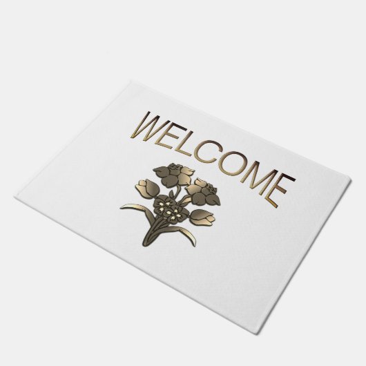 Golden Daffodil Empfang Fußmatte (Schrägansicht)