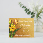 Golden Daffodils Ankündigungspostkarte (Stehend Vorderseite)