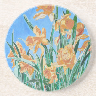 Golden Daffodils fett anmutend Art Getränkeuntersetzer