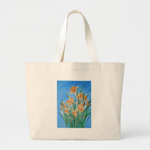 Golden Daffodils fett anmutend Art Jumbo Stoffbeutel