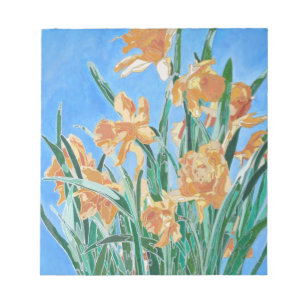 Golden Daffodils fett anmutend Art Notizblock