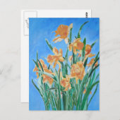 Golden Daffodils fett anmutend Art Postkarte (Vorne/Hinten)