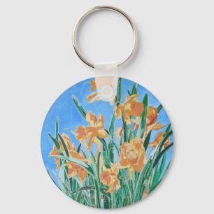Golden Daffodils fett anmutend Art Schlüsselanhänger