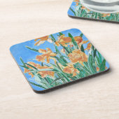 Golden Daffodils fett anmutend Art Untersetzer (Linke Seite)