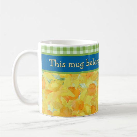 Golden Daffodils Kaffeemaschine Tasse zum Anpassen (Links)