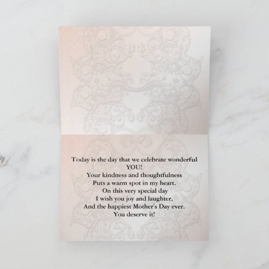 Golden Daffodils Muttertagskarte Karte (Innenseite)