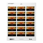 Golden Dahlia Address Labels Adressaufkleber (Vorne)