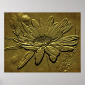 Golden Daisy Bloral Print Poster (Vorne)