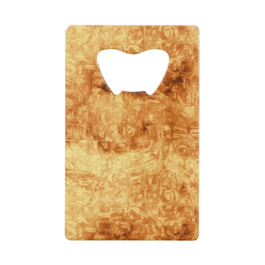 Golden Daisy Reflection Abstrakt Kreditkarten Flaschenöffner (Vorderseite)