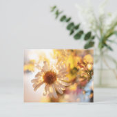 Golden daisy with universal spiritual message postkarte (Stehend Vorderseite)
