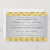 Golden Damask, 50. Hochzeitstag Einladung (Rückseite)