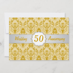Golden Damask, 50. Hochzeitstag Einladung