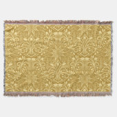 Golden Damask Barockfarbenes Muster Decke (Vorderseite)