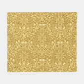 Golden Damask Barockfarbenes Muster Fleecedecke (Vorderseite (Horizontal))