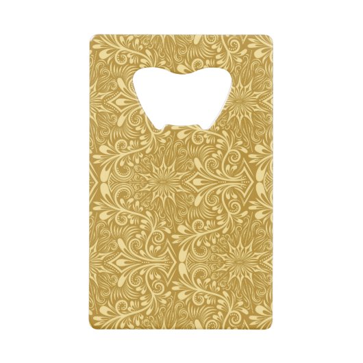 Golden Damask Barockfarbenes Muster Geldbeutel Flaschenöffner (Vorderseite)
