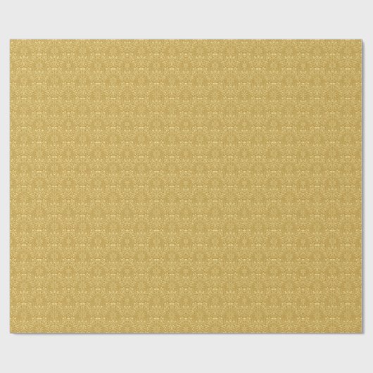Golden Damask Barockfarbenes Muster Geschenkpapier (Flach)